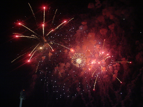 New Year fireworks of Kuala Lumpur