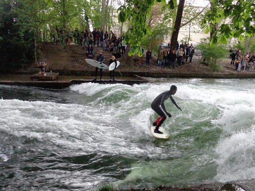 Surf’s up in Munich’s English Garden