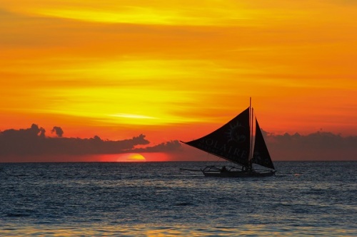 Sunset on Boracay Island, Philippines