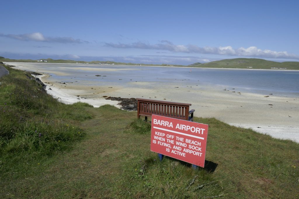 Barra Airport signage